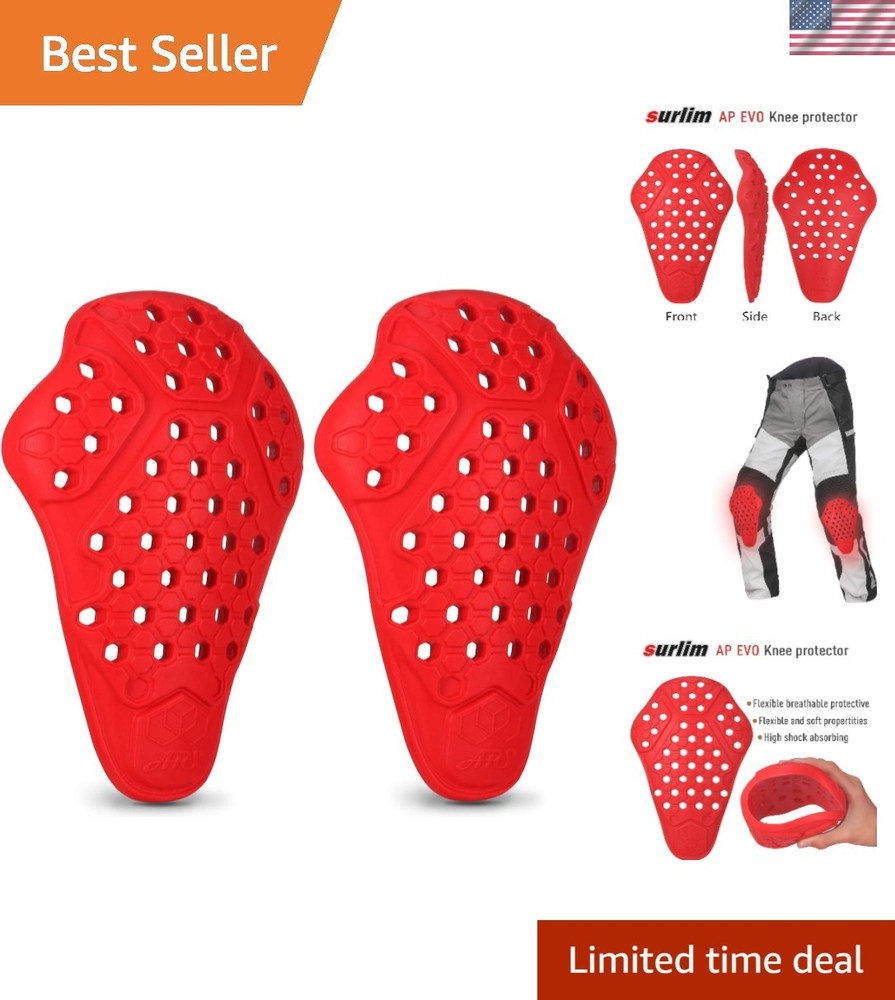 High Performance Motorcycle Knee Inserts - Breathable, Comfortable Protection
