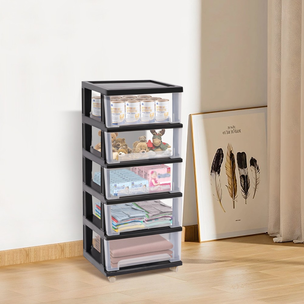 Plastic Storage Drawers, 5 Plastic Drawer Storage ,Plastic Organizer Drawer Cart