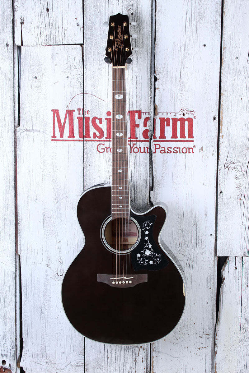 Takamine GN75CE Mini Jumbo Acoustic Electric Guitar Transparent Black Finish