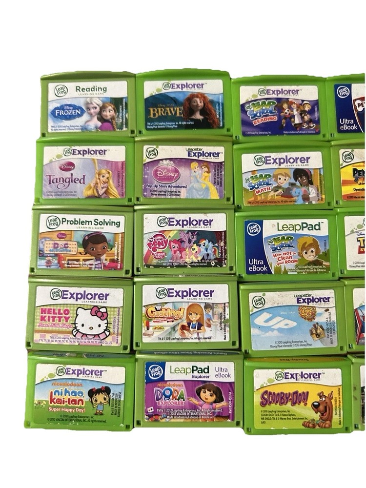 LeapFrog LeapPad & Explorer Learning Game Cartridges Lot Reading Math Disney