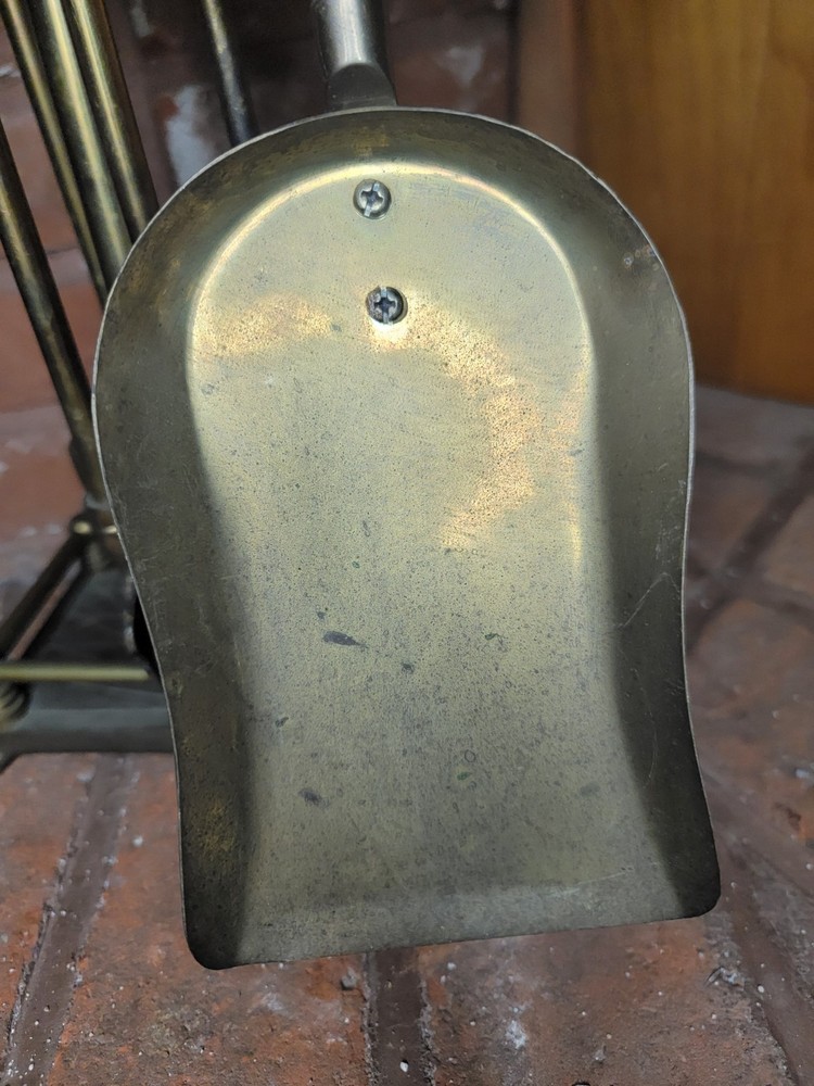 Vintage MCM Cottagecore Brass Duck Head Fireplace Tool Set