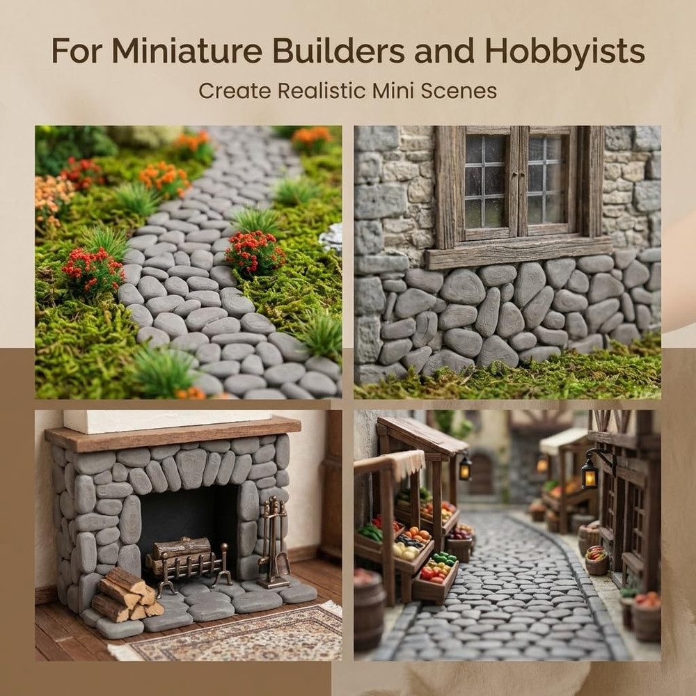 900 Pcs, Mini Bricks for Crafts, Tiny Bricks for Landscaping, Miniature Pavement