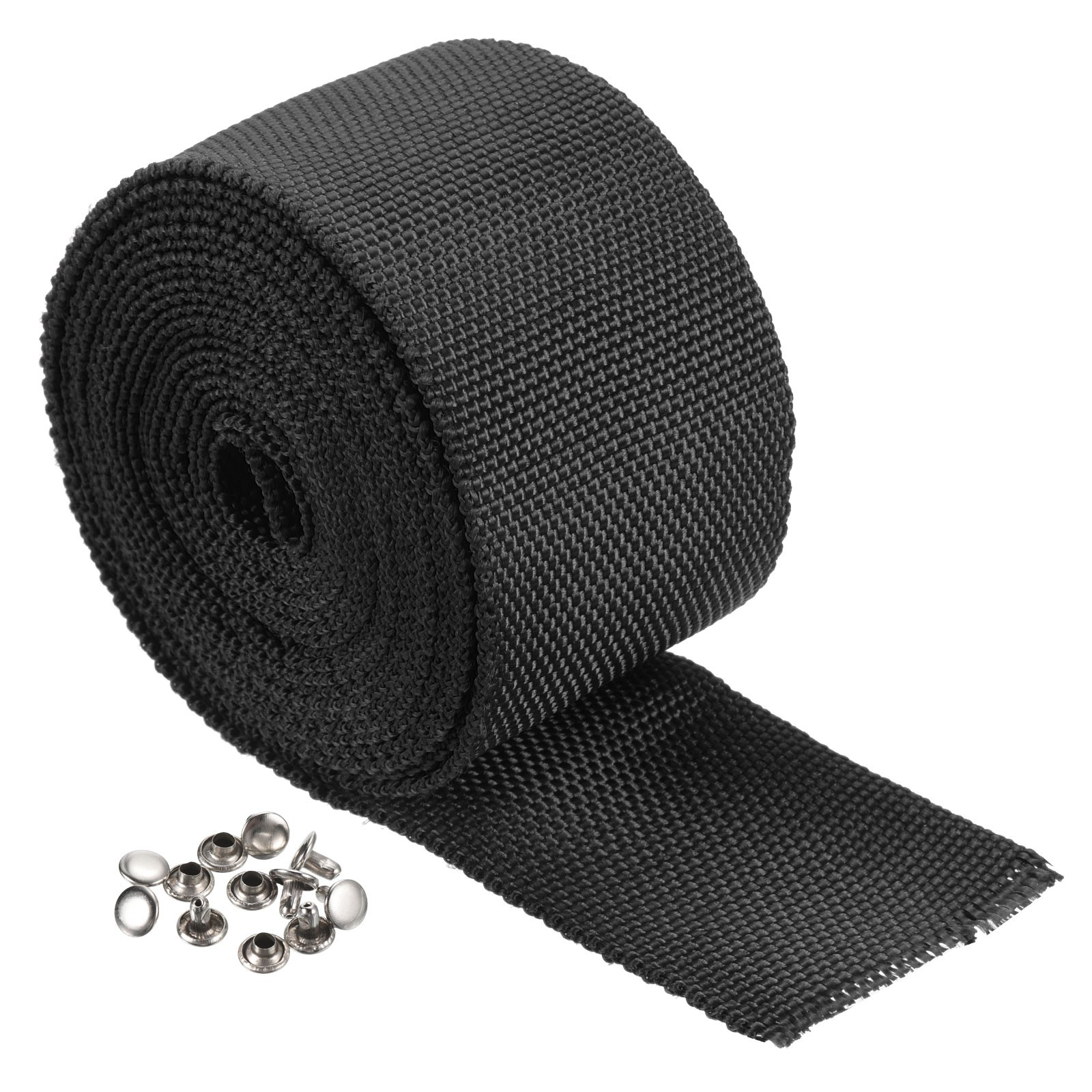 10Ft*45mm Polyester Rope Protector Cable Cover Rope Protective Sleeve Black