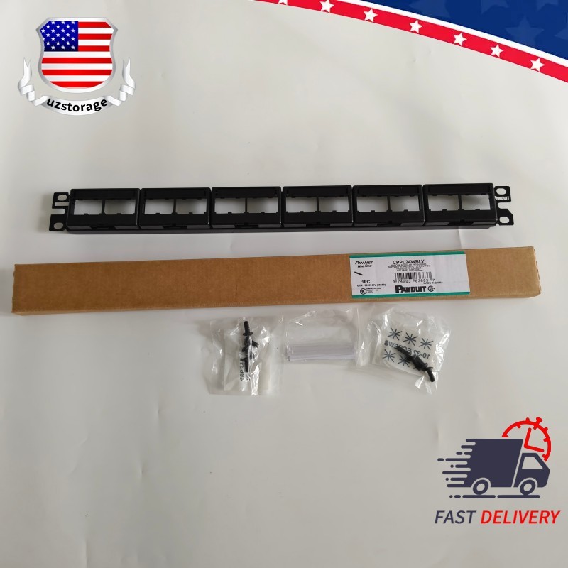 NEW For Panduit Mini CPP24WBLY CAT6, 5E 24 port modular patch panel