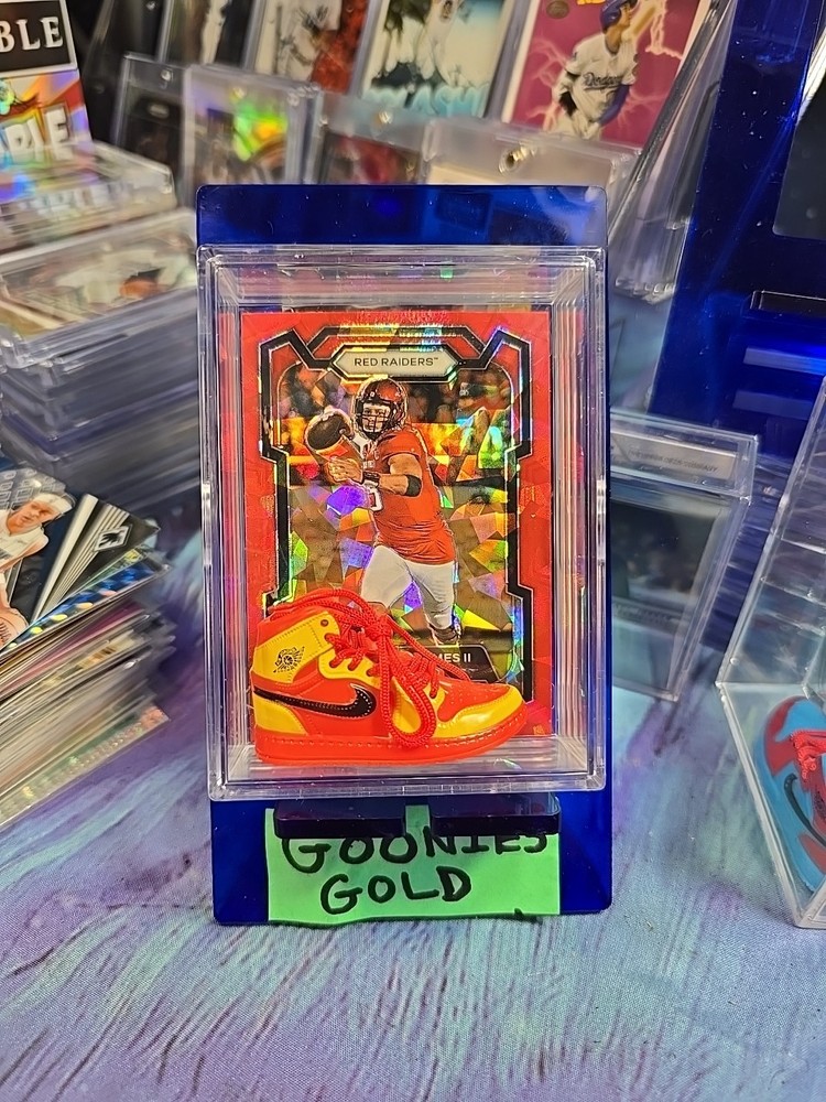 Patrick Mahomes Cracked Ice In Shadow Box Display Case Mini MJ Shoe