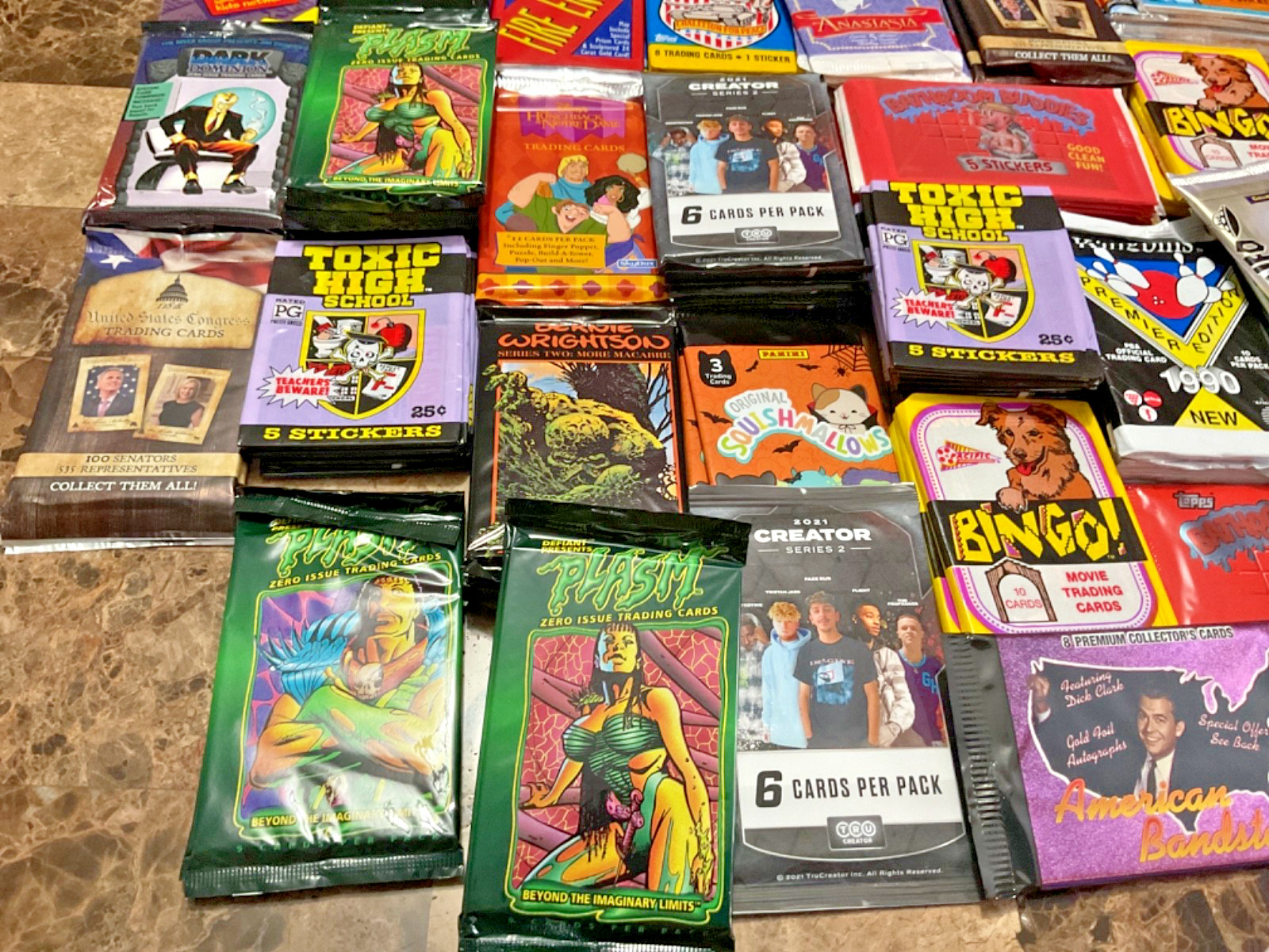 30 New Sealed Vintage 80’s 90’s 00’s Non Sports Trading Card Packs + Free Extras