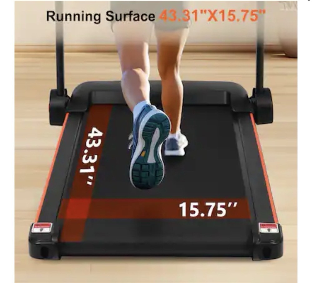 NEW ELEMENT ACE Folding Treadmill 2.5HP Quiet Motor | Bluetooth, Incline, USB