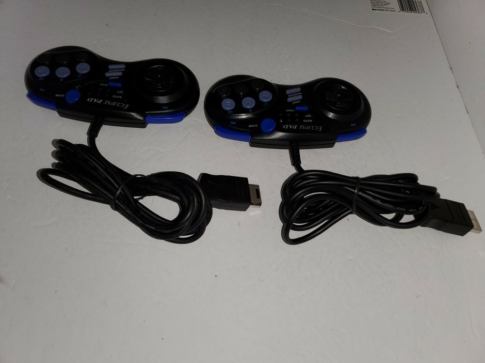 TWO NEW Eclipse Controller Control Pads for SEGA SATURN System Console No BOX