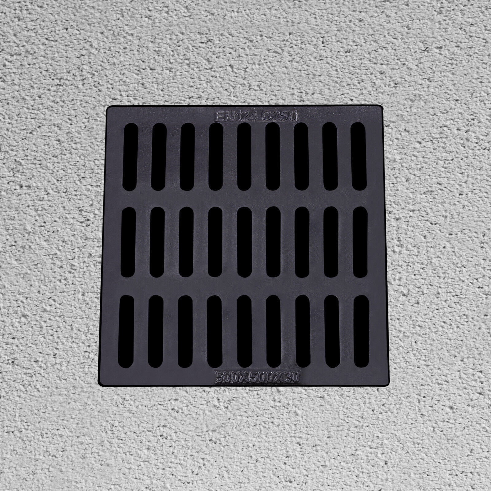 Outdoor Drain Cover, 19.7*19.7" Cast Iron Drain Sewer Grate for Catch Basin USA