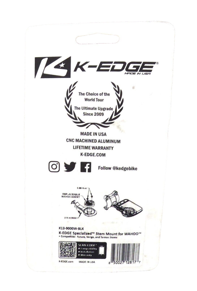 K-EDGE Wahoo Specialized Future Mount - Black
