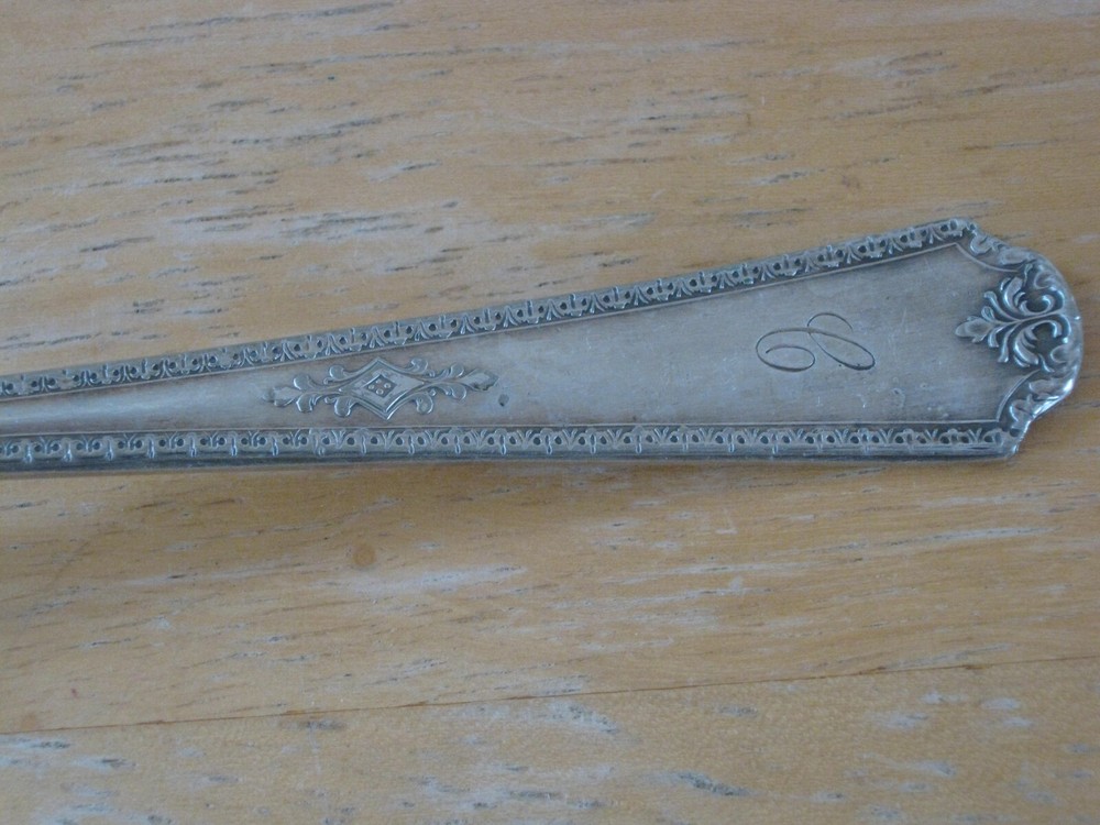 Vintage Wm A. Rogers AA Berkley Pattern Forked Spoon Salad Server Monogramed C