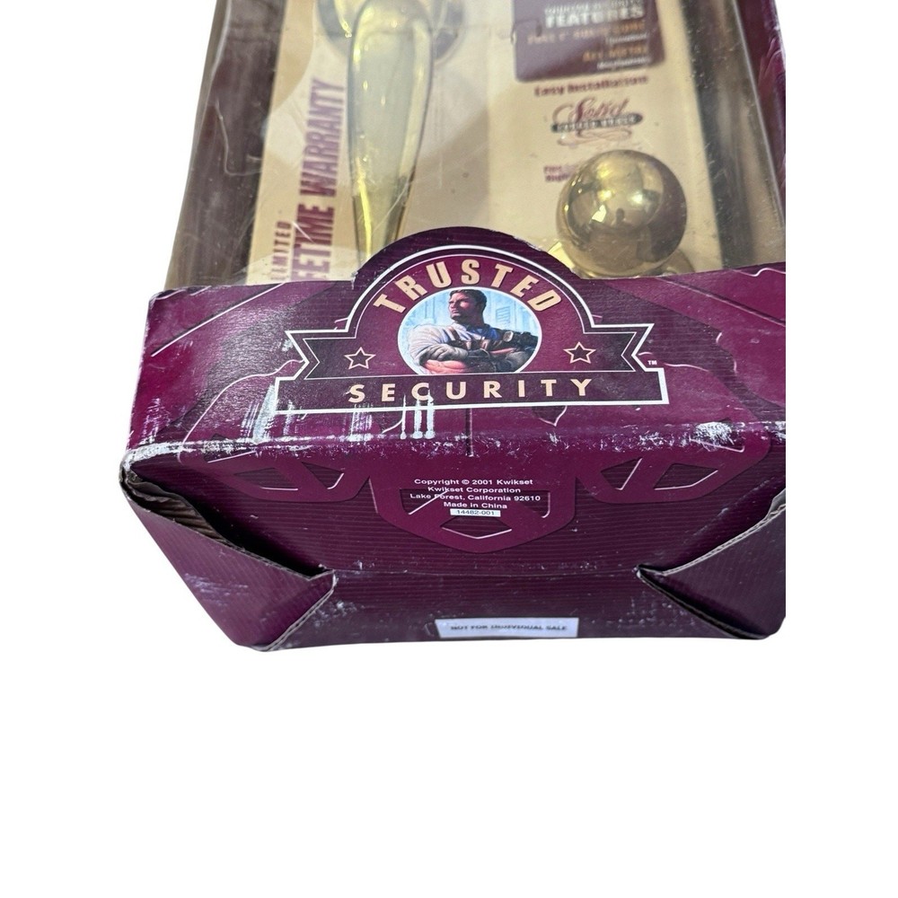 NEW KWIKSET Maximum Security Solid Forged Brass, Door Handle, Dead Bolt Kit