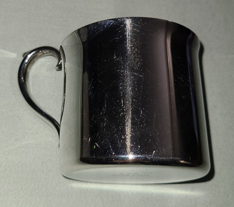 Vtg Reed & Barton silverplate baby cup / mug w handle # 865, no engraving