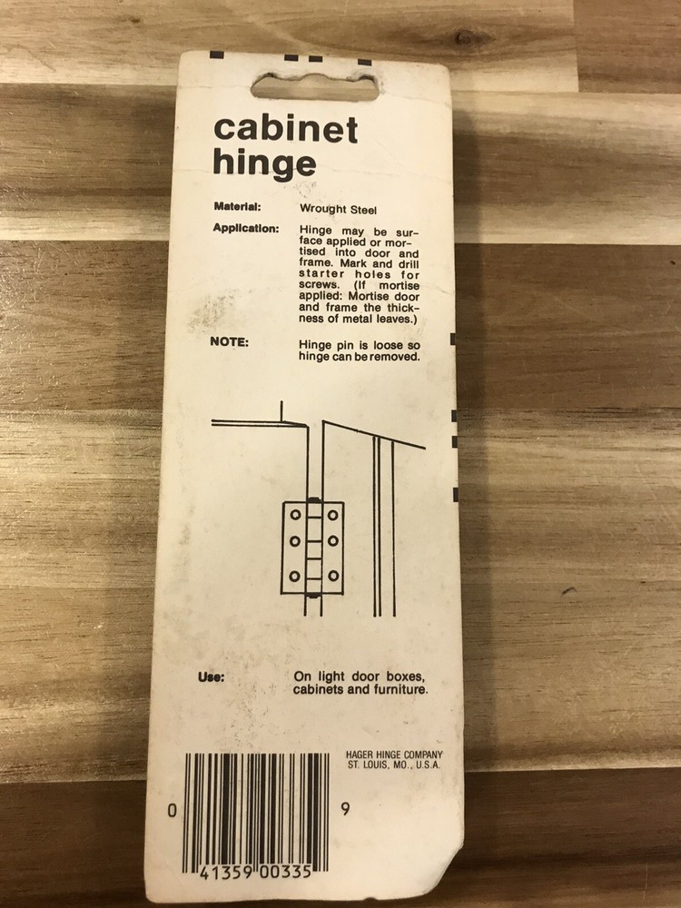 Hagar 3” Cabinet Hinge No 00335. Includes 2 Hinges.