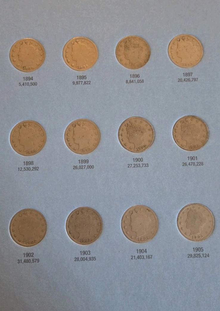 1883-1912 NEAR COMPLETE LIBERTY V NICKEL SET - 29 GOOD+ COINS (ONLY MISSING 4)