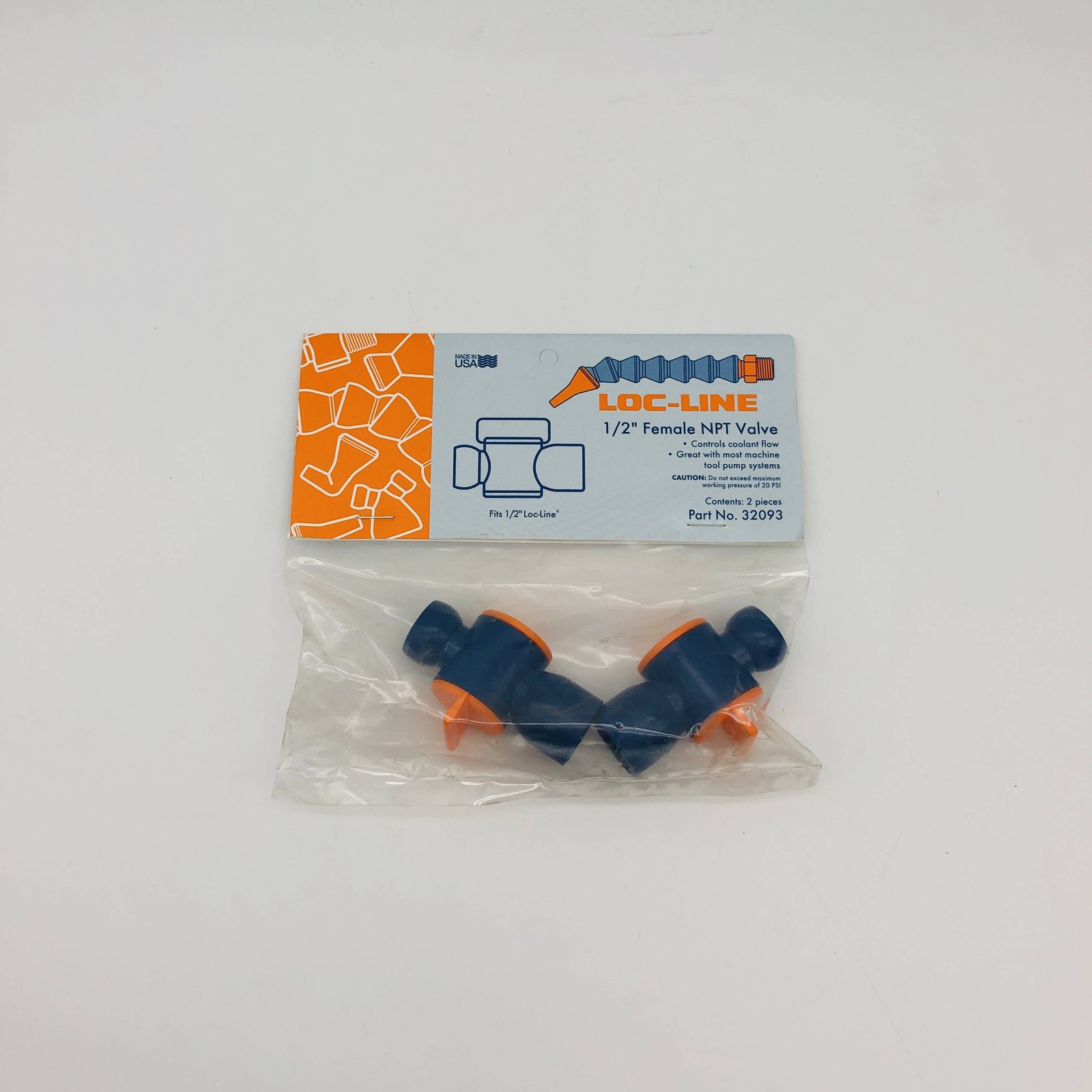 Loc-Line 32093 NPT Valve 1/2" Female Coolant Hose Component Acetal Copolymer 2pk