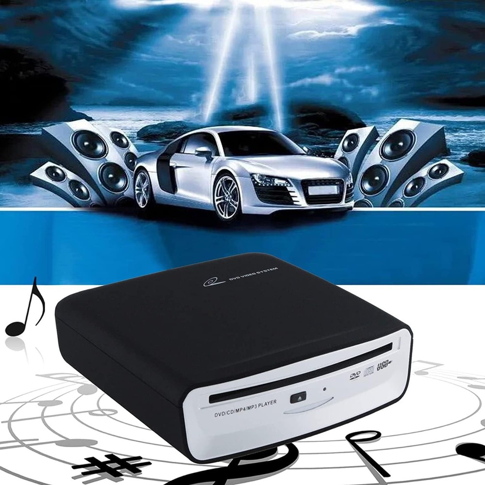External USB CD DVD MP3 MP4 Player for Car Portable Plug In Remote Control