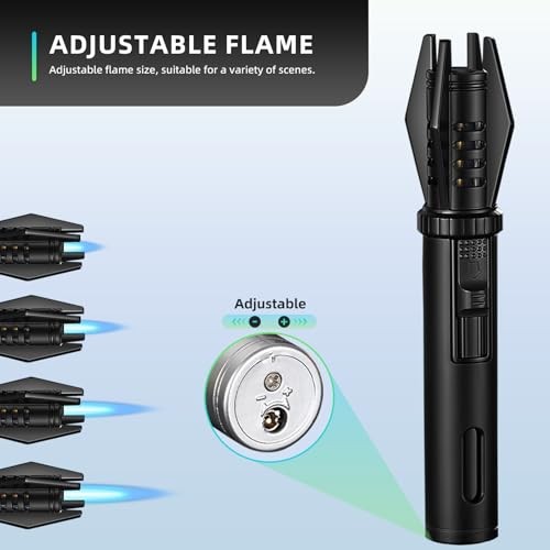 Mini Torch Lighter Straight Flame Bright Fire Small Refillable Butane Lighter