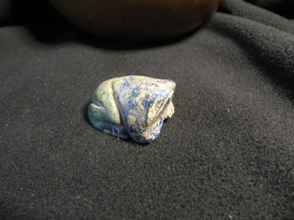 Los Castillo Copper Pitcher With Malachite Frog Decorative Inlay