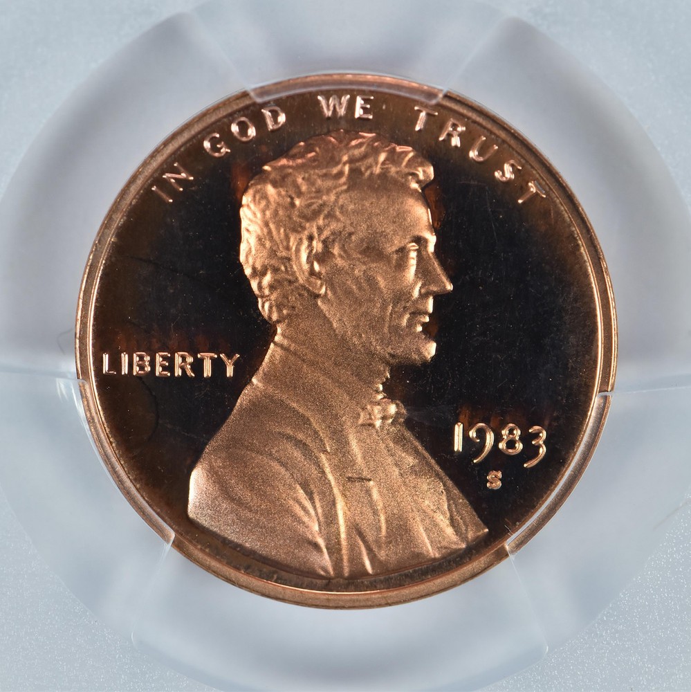 1983-S Lincoln Memorial Cent PR69 RD DCAM PCGS Blue Label