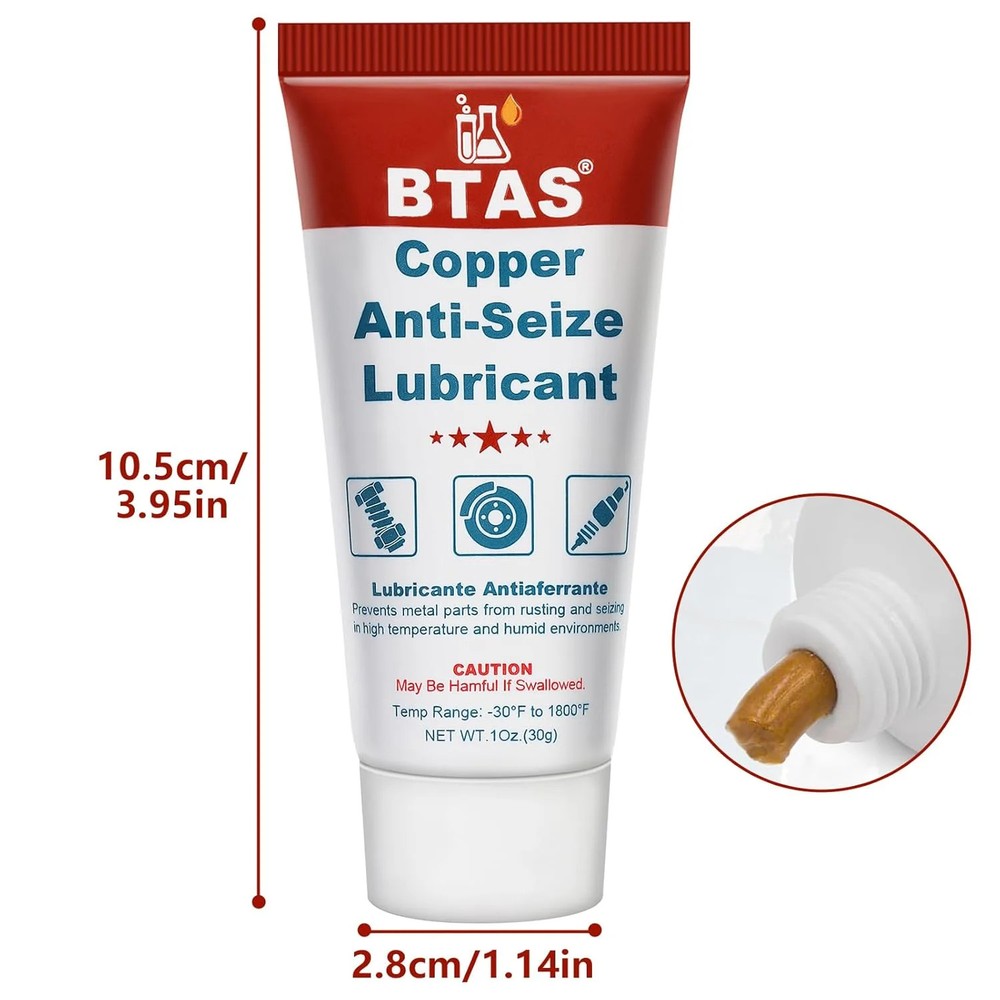 BTAS Copper Anti-Seize Compound Thread Lubricant Grease Never Antiseize High Tem