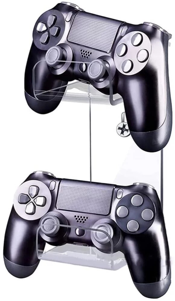 Wall Mount for Gaming Headset & Controller | Clear Acrylic Display Rack | Space