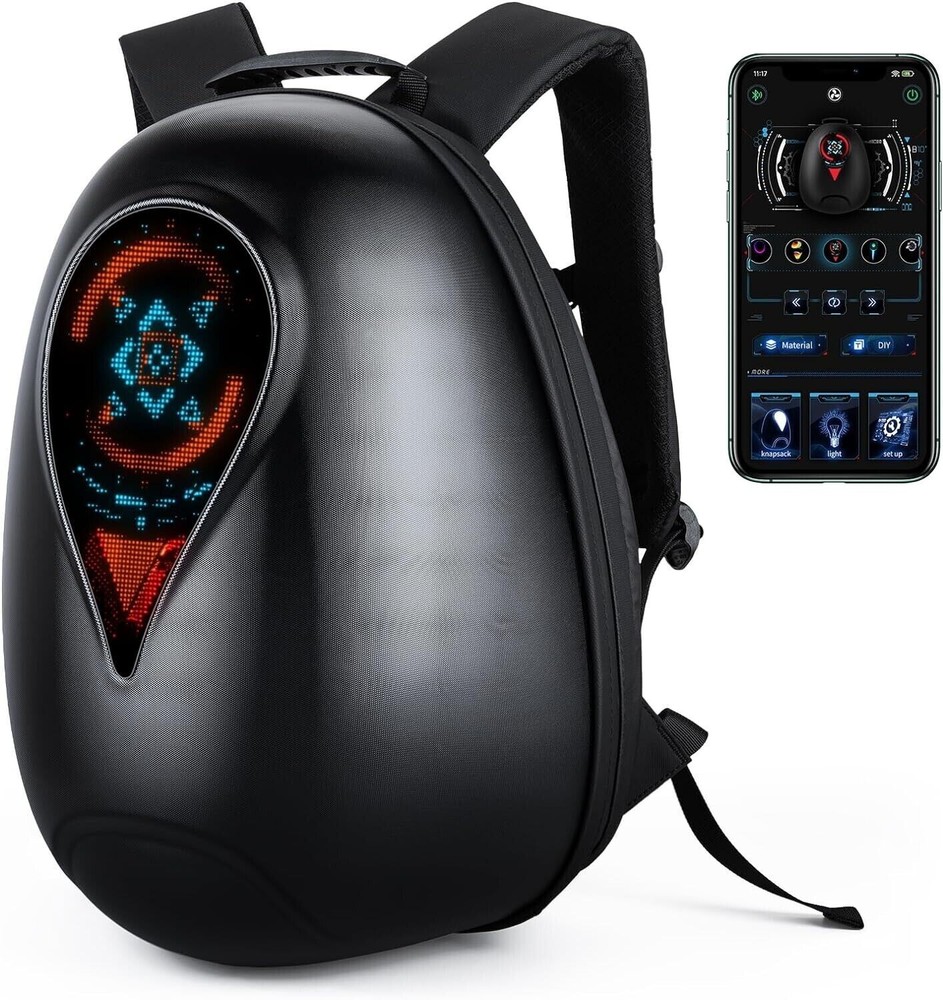 Gelrova Motorcycle Led Backpack Sea Heart Series 17"