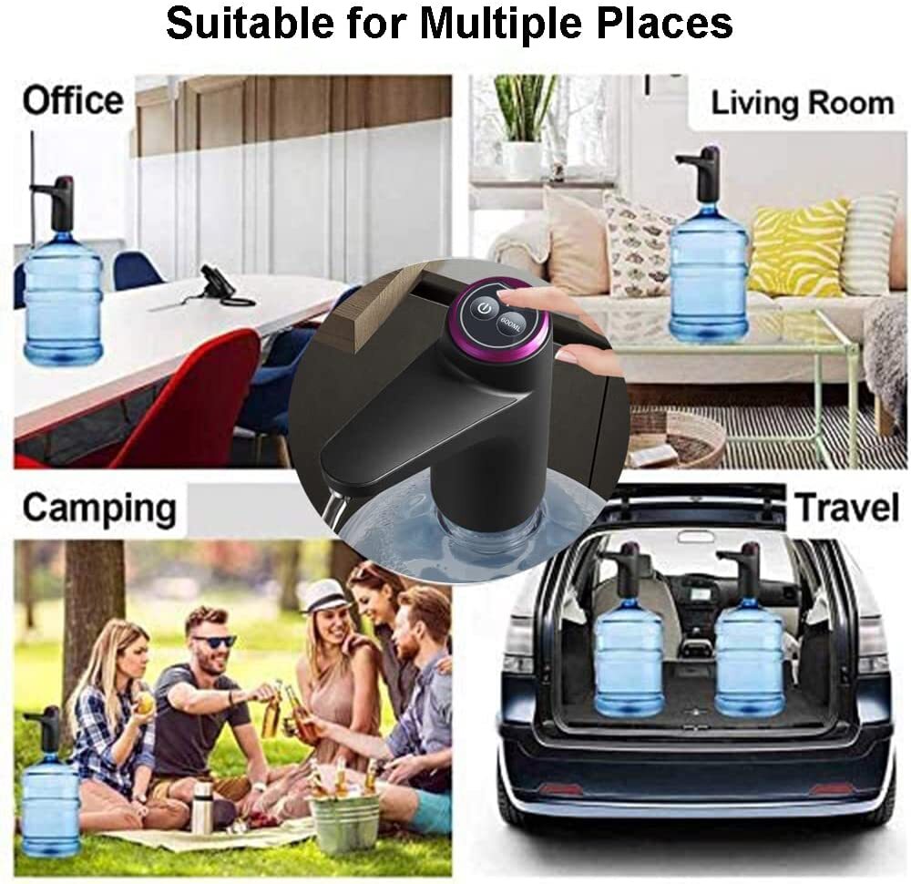 5 Gallon Water Bottle Switch Pump Electric Automatic Universal Jug Dispenser USB