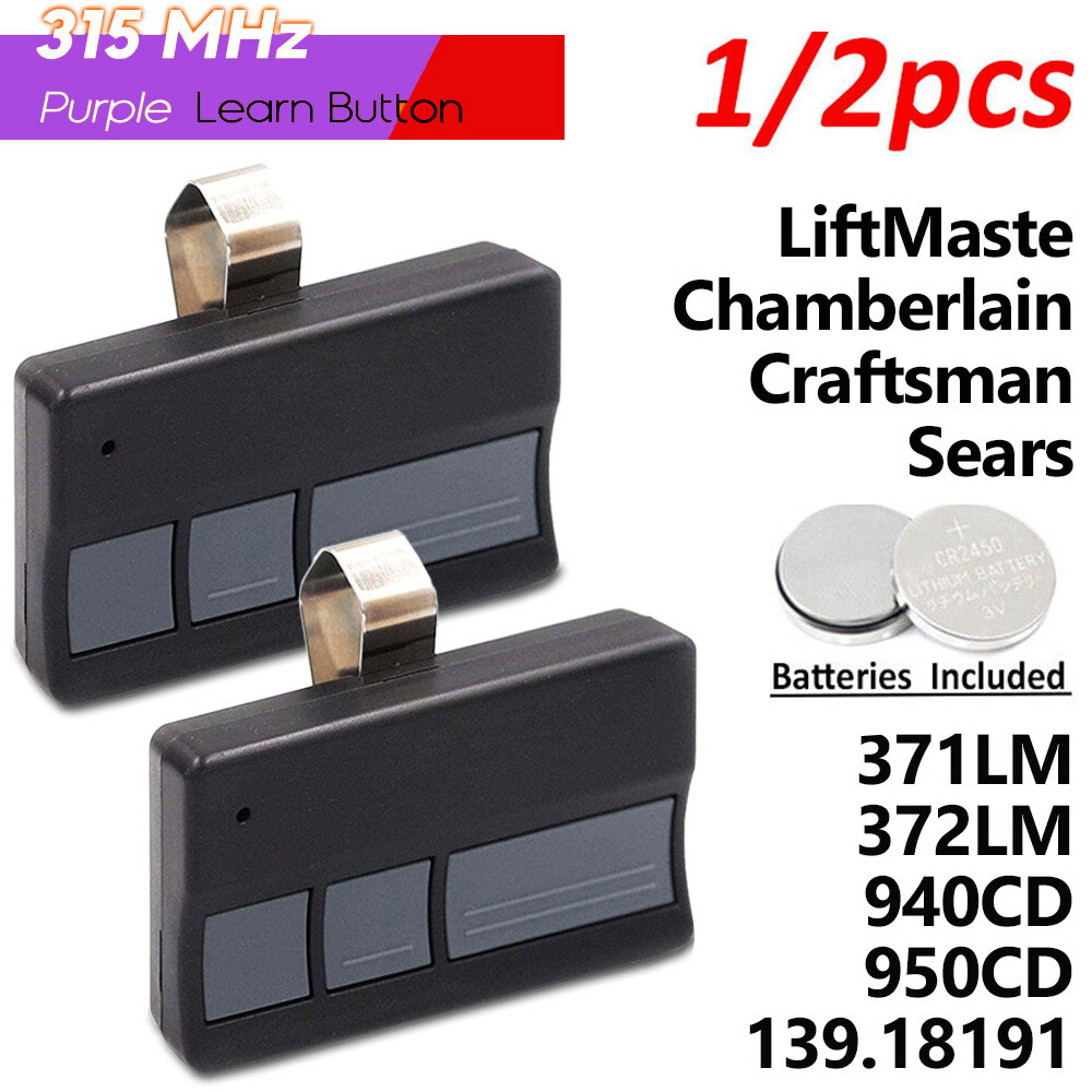 For Chamberlain Compatible 3 Button Garage Door Opener 953D 953CD Remote 315mhz