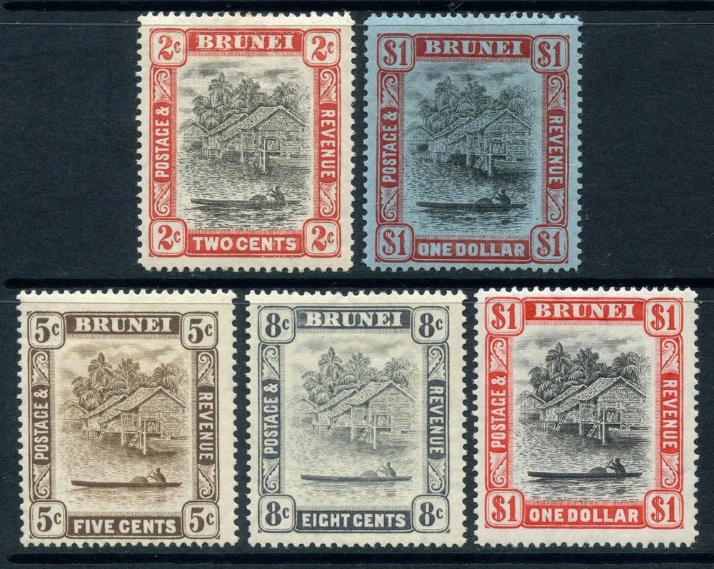 Brunei Mixed MM Lot. Mixed Mult Crown CA (inc 2c reversed) & Script CA Values.