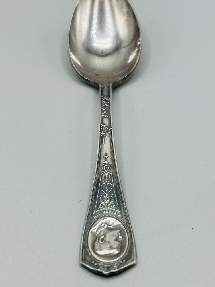 Silent Film Star RICHARD DIX Sterling Silverplate Spoon w image & signature