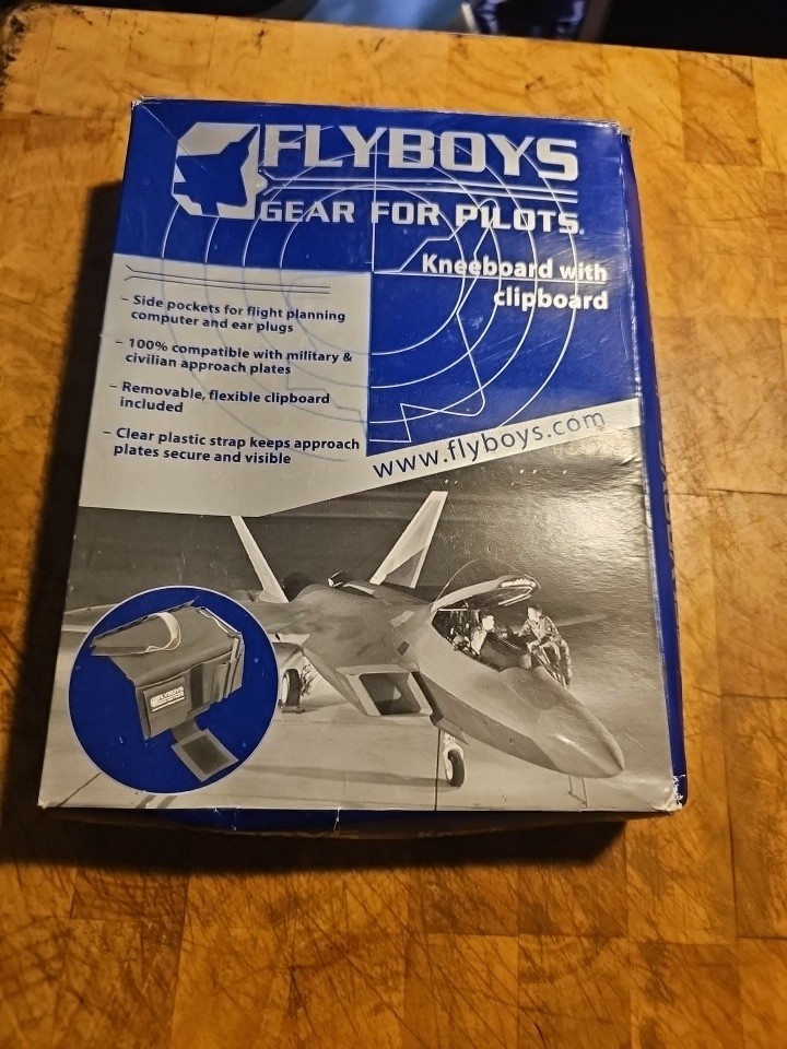 Flyboys  Pilot Kneeboard with Clipboard - BLACK