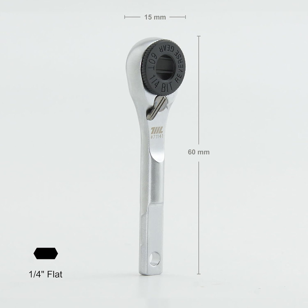 Flat End EDC Ratchet Wrench - Screwdriver Accessory Compatible with Multitools'