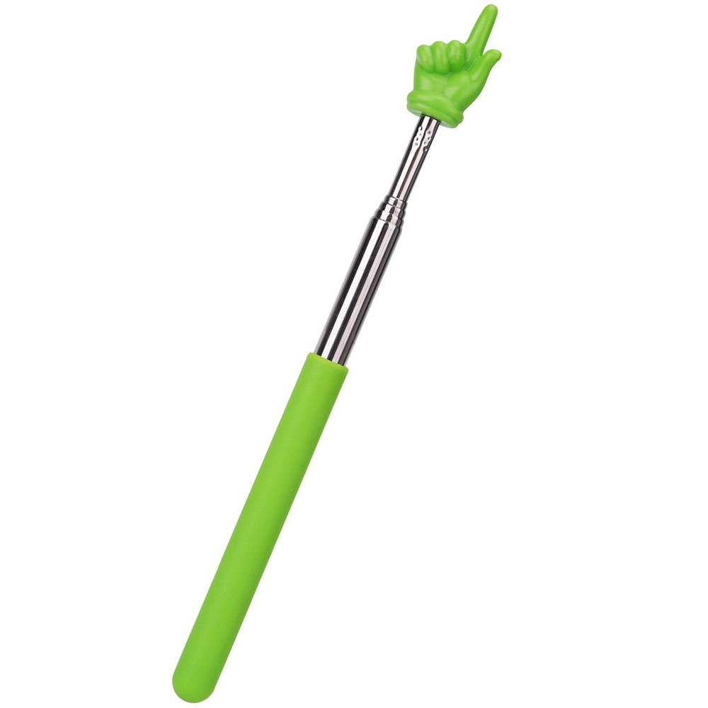 Retractable Teacher Pointer for Classroom Kids Reading, Dumero Green