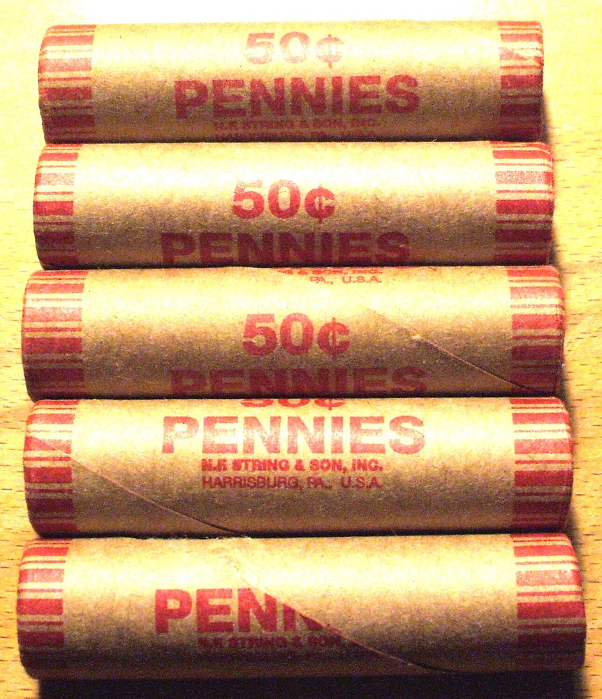 1974-P  Uncirculated Lincoln Cent Roll - 5 Rolls 💥💥💥💥💥💥💥💥💥💥💥💥💥💥💥