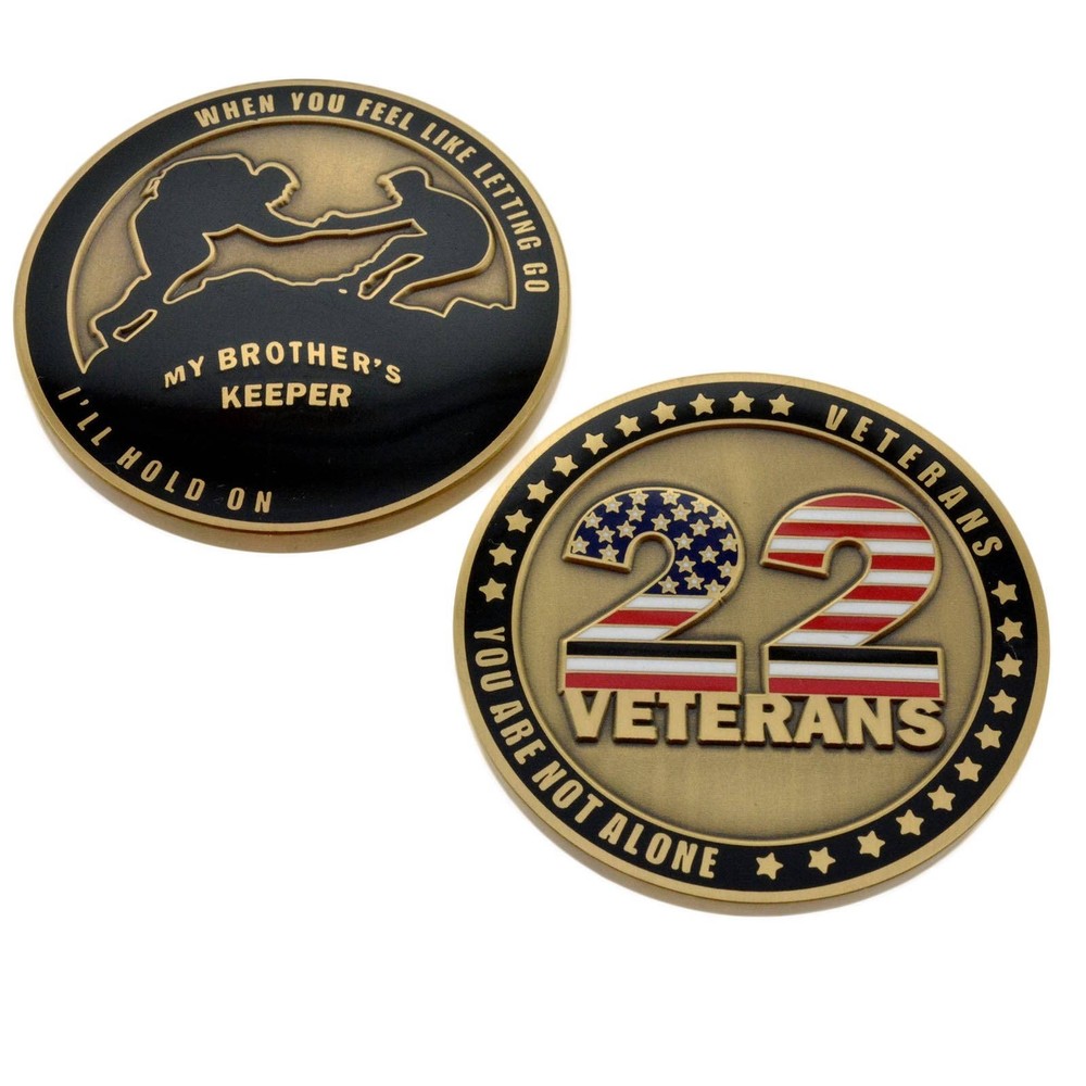 22 Veterans Movement Awareness Challenge Coin