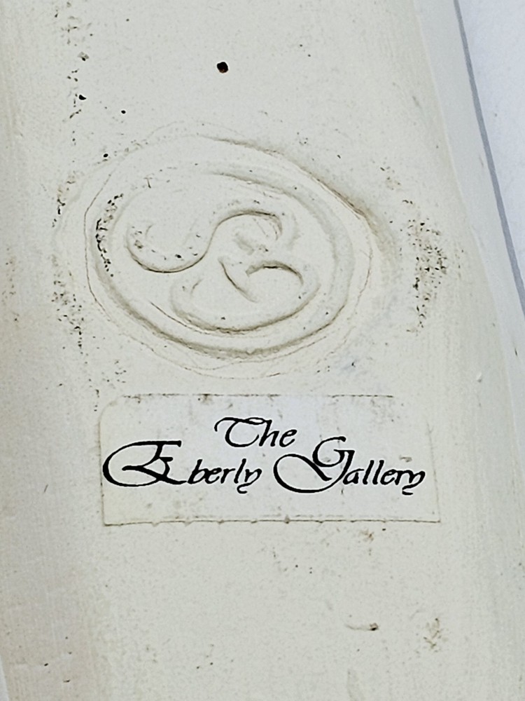 Pottery Dish Rectangular GS Stamp Muted 5.75 x 2.25" Trinket Hand Painted