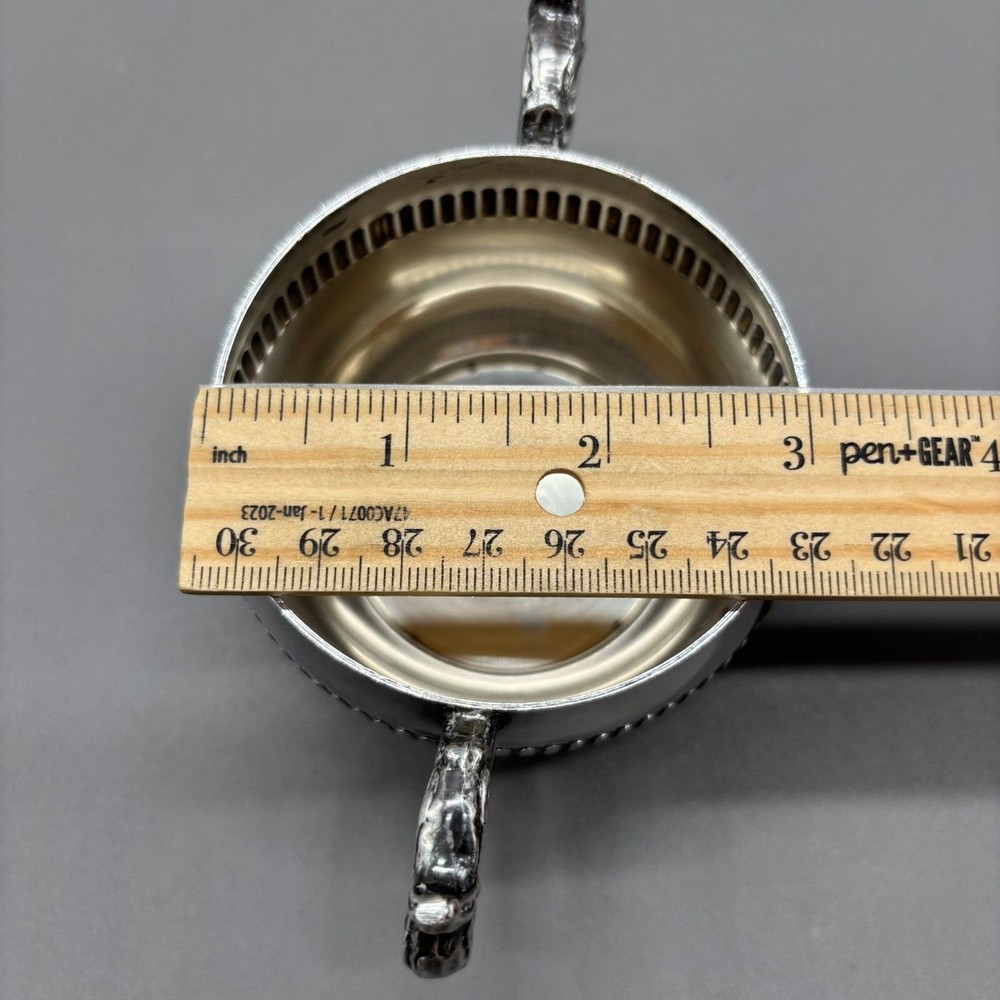 Viking Plate EP Copper Sugar Bowl Silverplate Double Handle Canada Vintage MCM