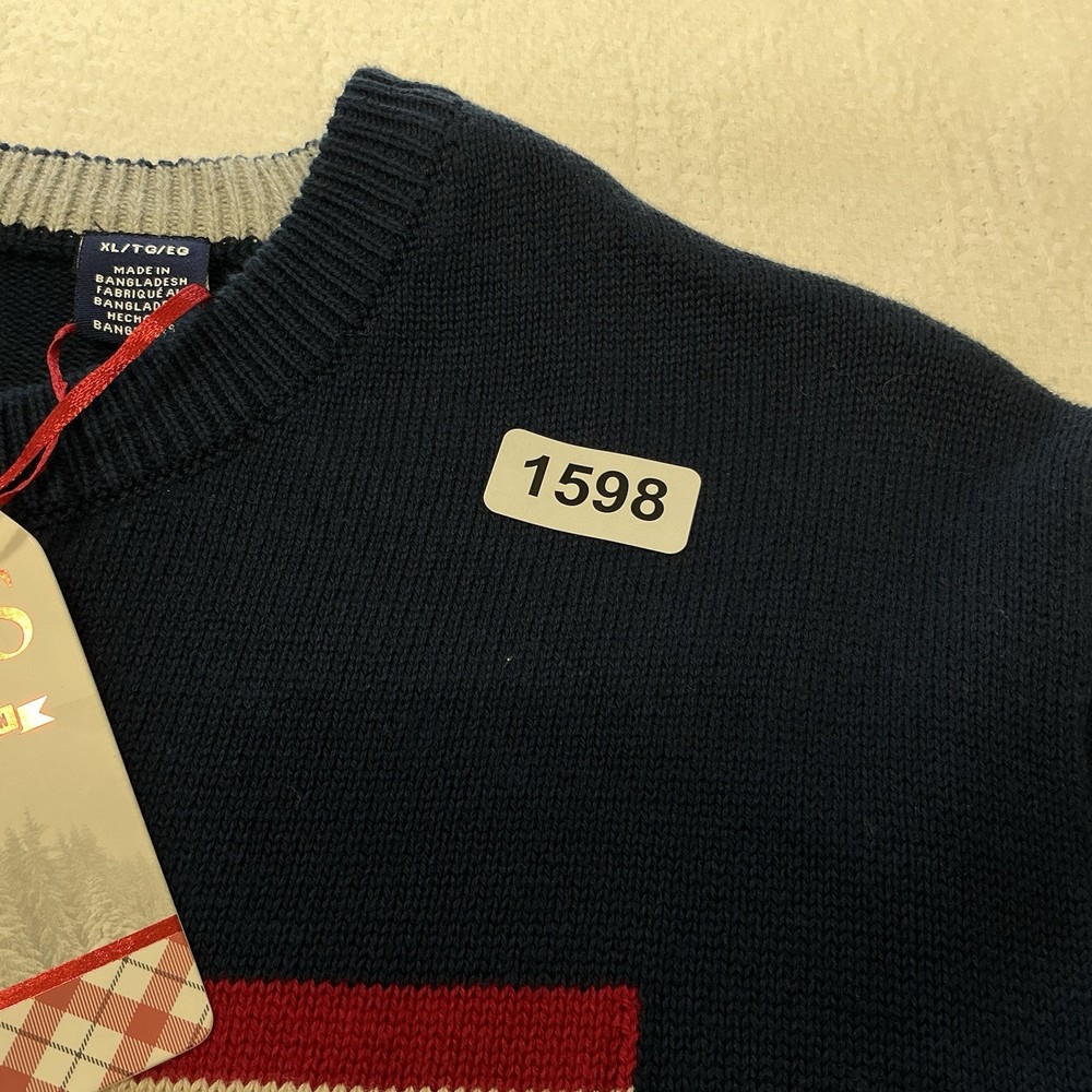 CHAPS MEN'S FLAG SWEATER, SIZE XL