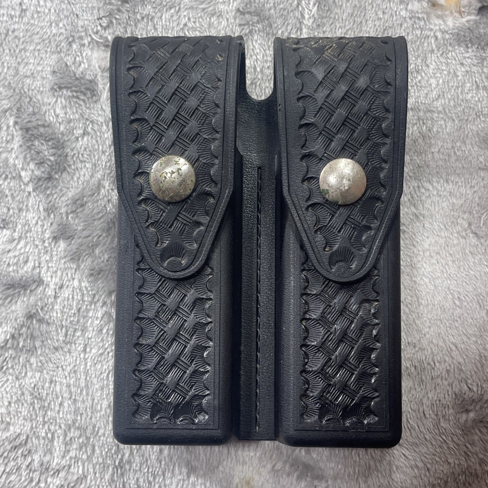 HKS Dual Double Stack Magazine Pouch Black Basketweave