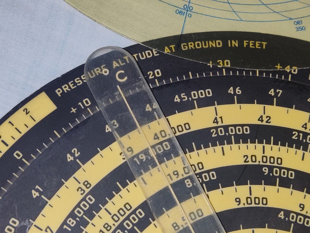 WWII-era Pilot's Altitude Correction Computer, Star Finder, Case
