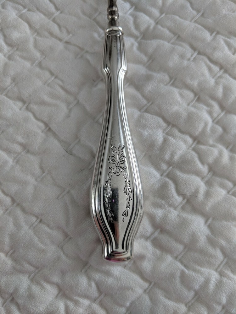 Sterling Silver Handle 9” Shoe Button HOOK