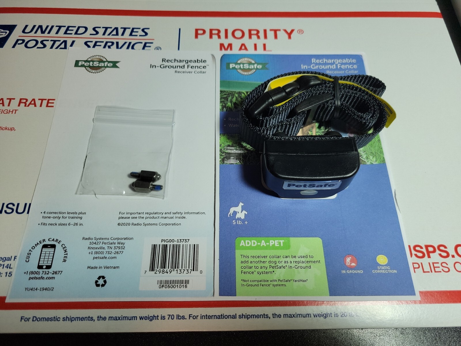 PETSAFE Dog Fence Receiver Collar Rechargeable PUL-UL-275 PIG00-13737 300-1548