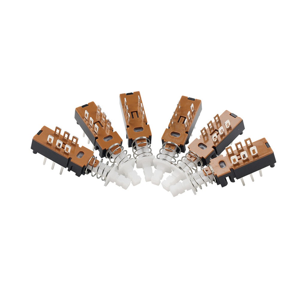 6pcs Momentary Push Button Switch DPDT 2 Pole 6 Pin 1 Position