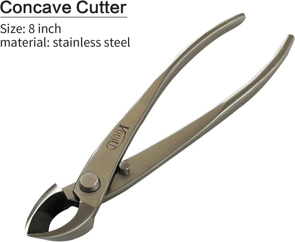 6 Piece Bonsai Tool Set, Knob Shears, Trunk Splitter, Concave Shears,Wire Shears