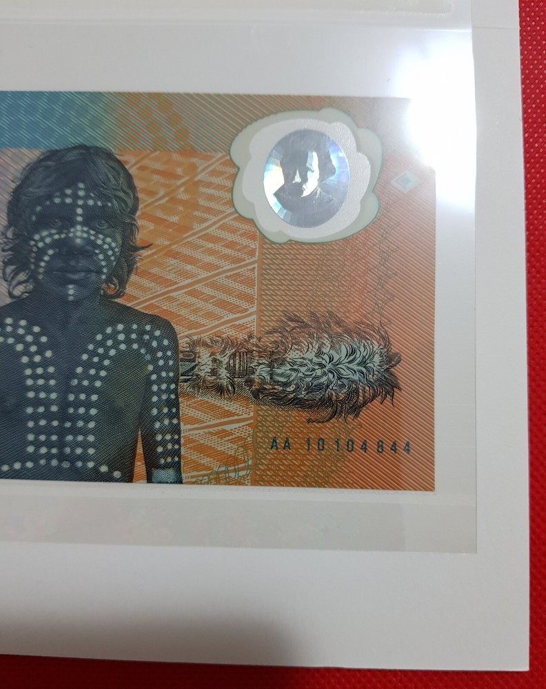 1988 $10 CONS FRASER/JOHNSTON FIRST POLYMER NOTE FOLDER REPUTED No AA 010104844