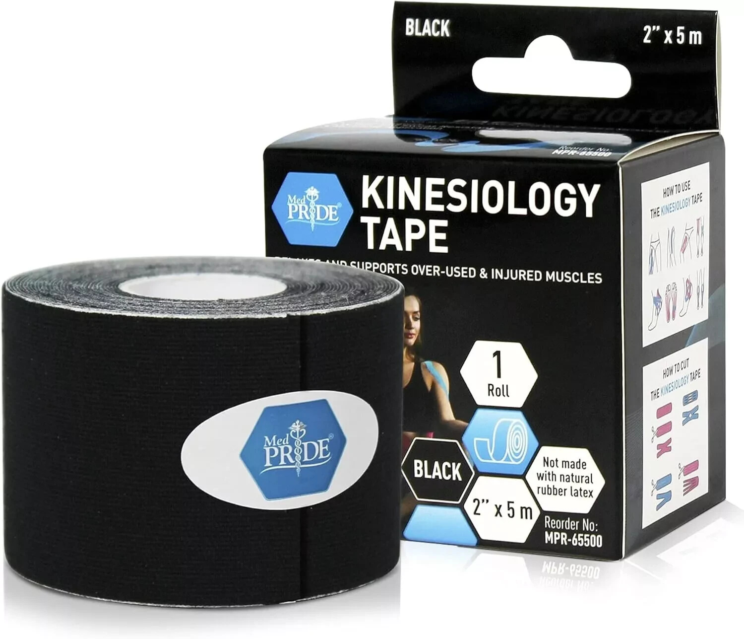 KT Tape Roll Cotton Kinesiology Therapeutic Elastic Sports Roll 2” x 16.4 Feet