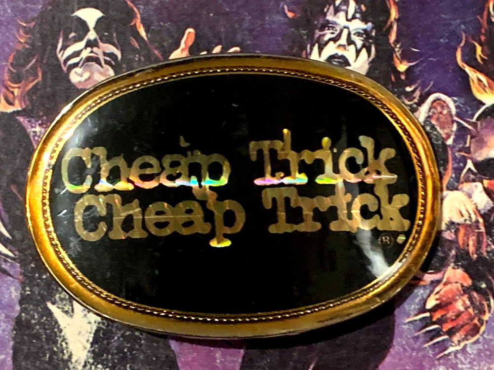 CHEAP TRICK PRISM LOGO VINTAGE 1978 PACIFICA COLLECTIBLE BELT BUCKLE -NICE!