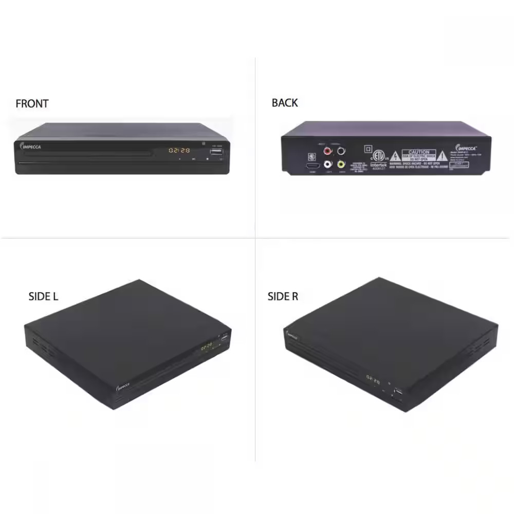 Compact Home DVD Player with HDMI and USB Playback