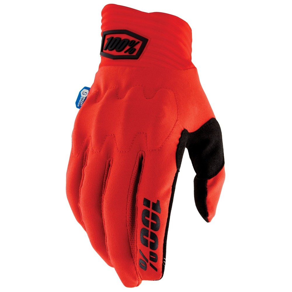 100% Cognito Smart Shock Gloves - Red - Medium 10014-00046